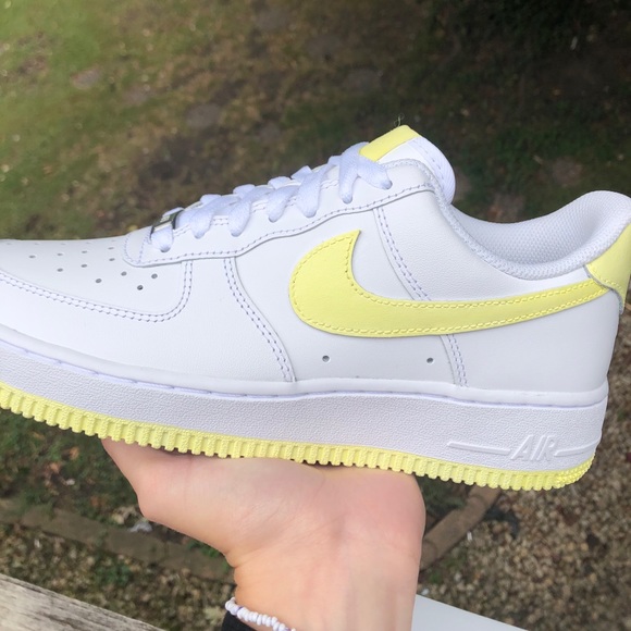 nike air force one yellow swoosh